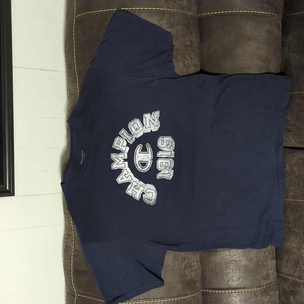 Used men's Champion tshirt navy blue size Large